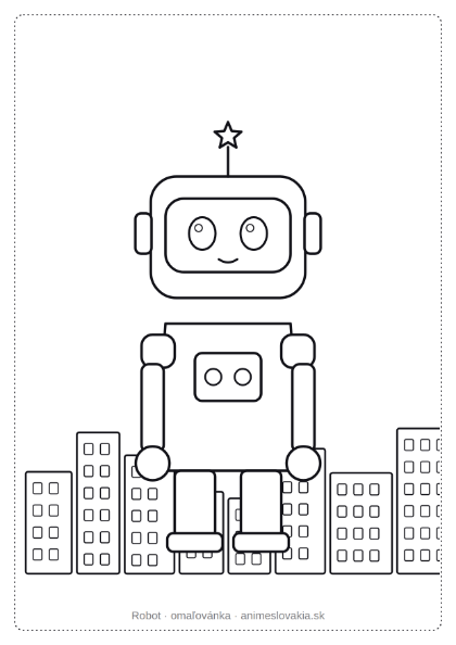 Anime omalovánky: Robot