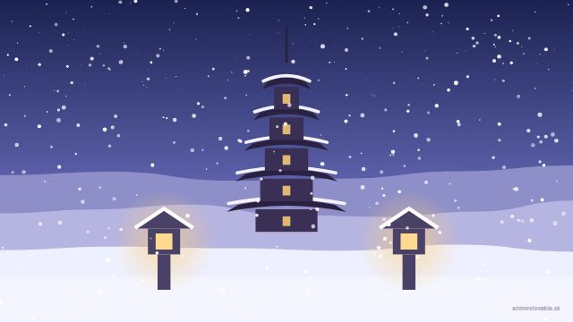 Anime tapety: Zasněžená pagoda (PC)